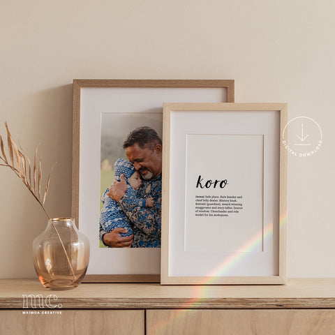 'Koro' Definition Print - Digital Download