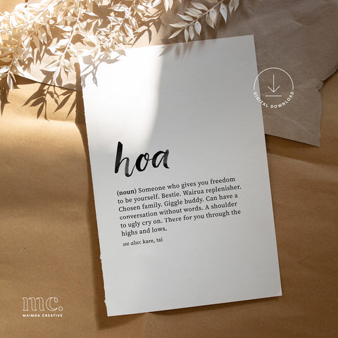 'Hoa / Friend' Definition Print - Digital Download