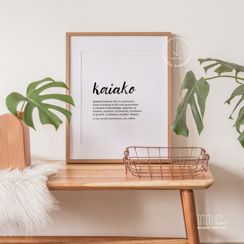'Kaiako / Teacher' Definition Print | Digital Download
