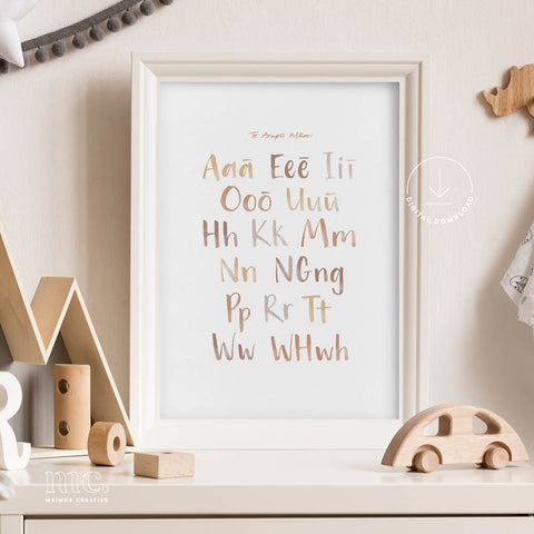 'Arapū Māori' Alphabet Print - Digital Download