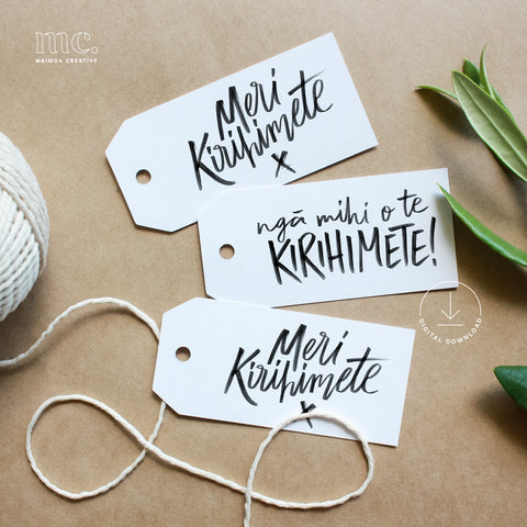 Māori Christmas Gift Tags Printable Download