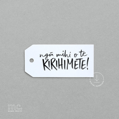 Māori Christmas Gift Tags Printable Download