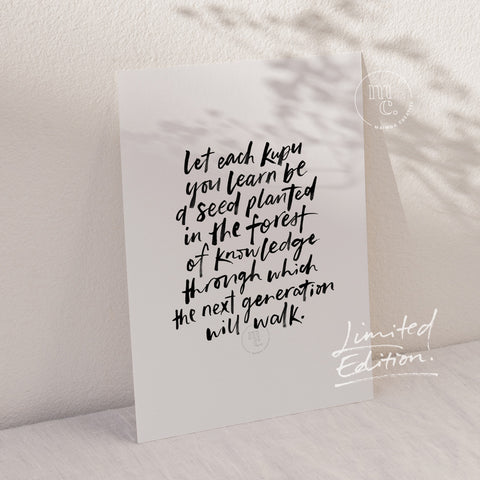*LIMITED EDITION* Hand-lettered Art Prints