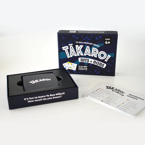 Takaro Bits & Bobs memory game packaging on a white background