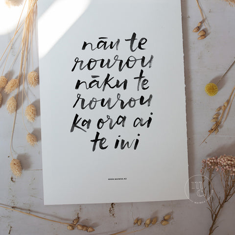 FREE printable download: 'Nāu te rourou' duo prints