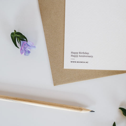 Birthday / Anniversary te reo Māori premium greeting card / Maori greeting card