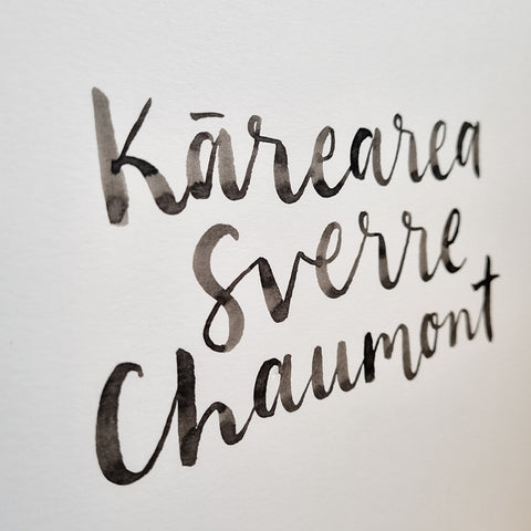 Custom hand-lettered birth print / name print / baby print / baby shower gift / bespoke handlettered print