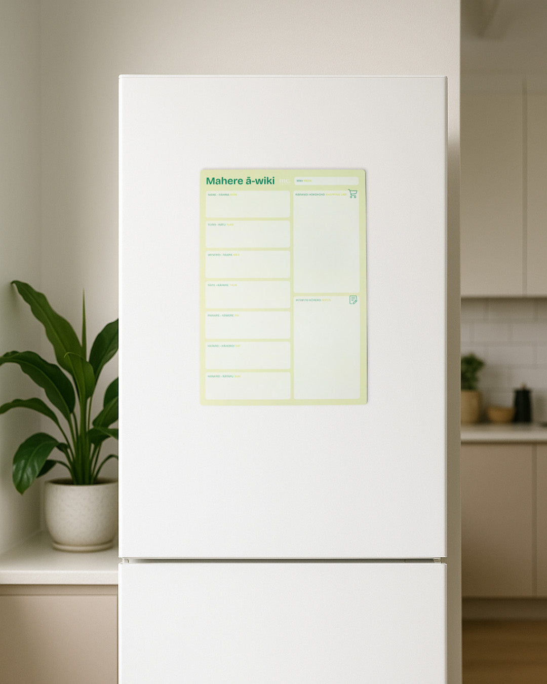 Mahere ā-wiki | A3 Bilingual Magnetic Weekly Planner – Maimoa Creative