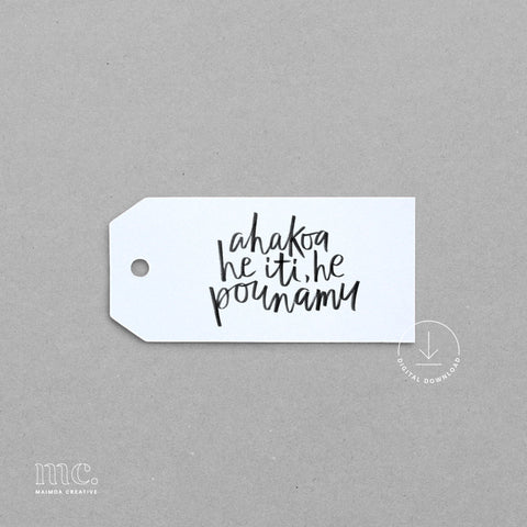 Māori Christmas Gift Tags Instant Download Maimoa Creative