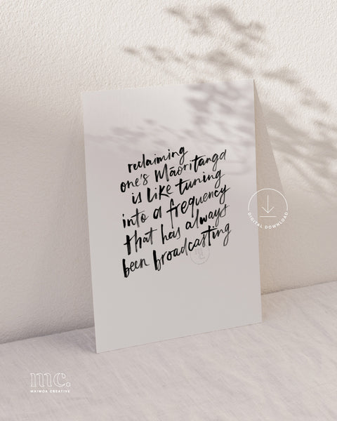 'Reclaiming One's Māoritanga' Print | Digital Download