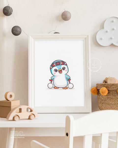 Kororā with Poi Print | Digital Download