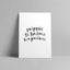 A4 Māori art print with hand-lettered text “Poipoia te kākano kia puāwai” styled in soft natural light on plain background