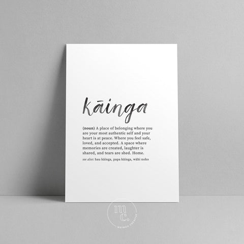 'Kāinga' Home Definition Art Print