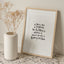 A4 Māori art print with handwritten quote “E kore au e ngaro...” framed and styled in a modern, natural home setting.