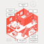 An isometric illustration of a house labeled in Māori. Text labels point to different areas such as rūma moe, rūma noho, pātaka kai, tari, kīhini, rūma horoi, and rūma horoi kaka.