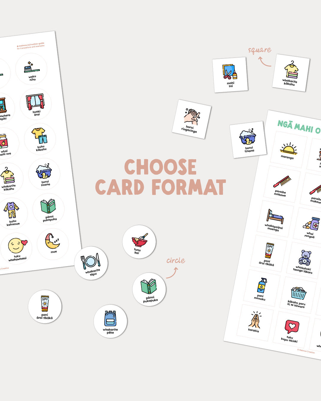 Māori Printable Visual Routine & Chore Chart System | Whānau Bundle ...