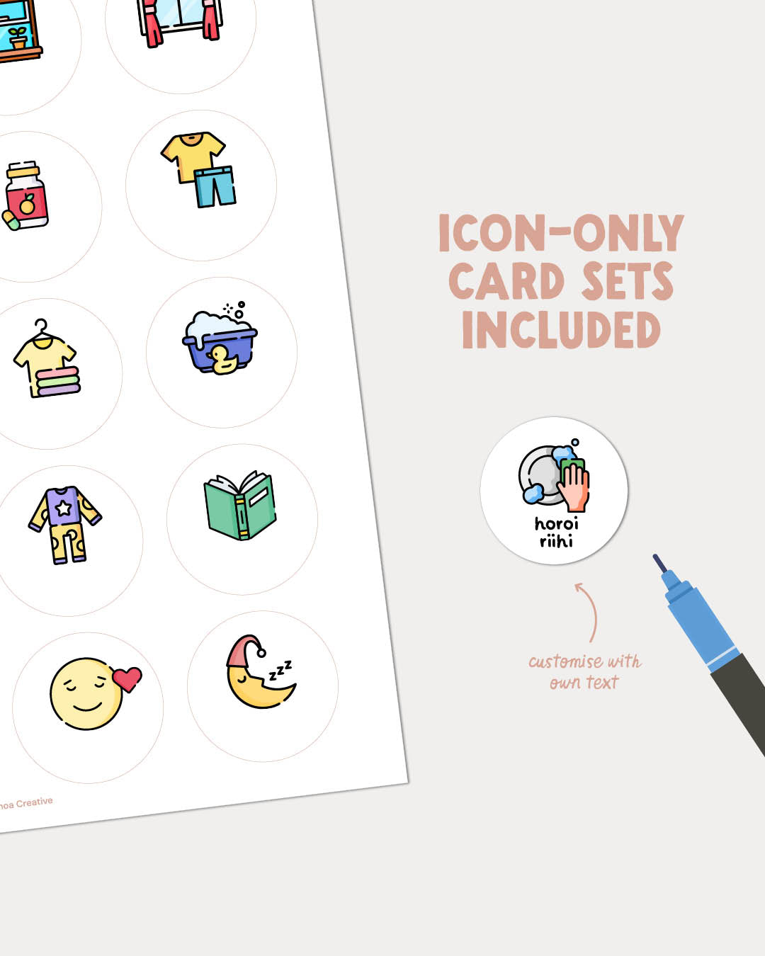 Māori Printable Visual Routine & Chore Chart System | Whānau Bundle ...