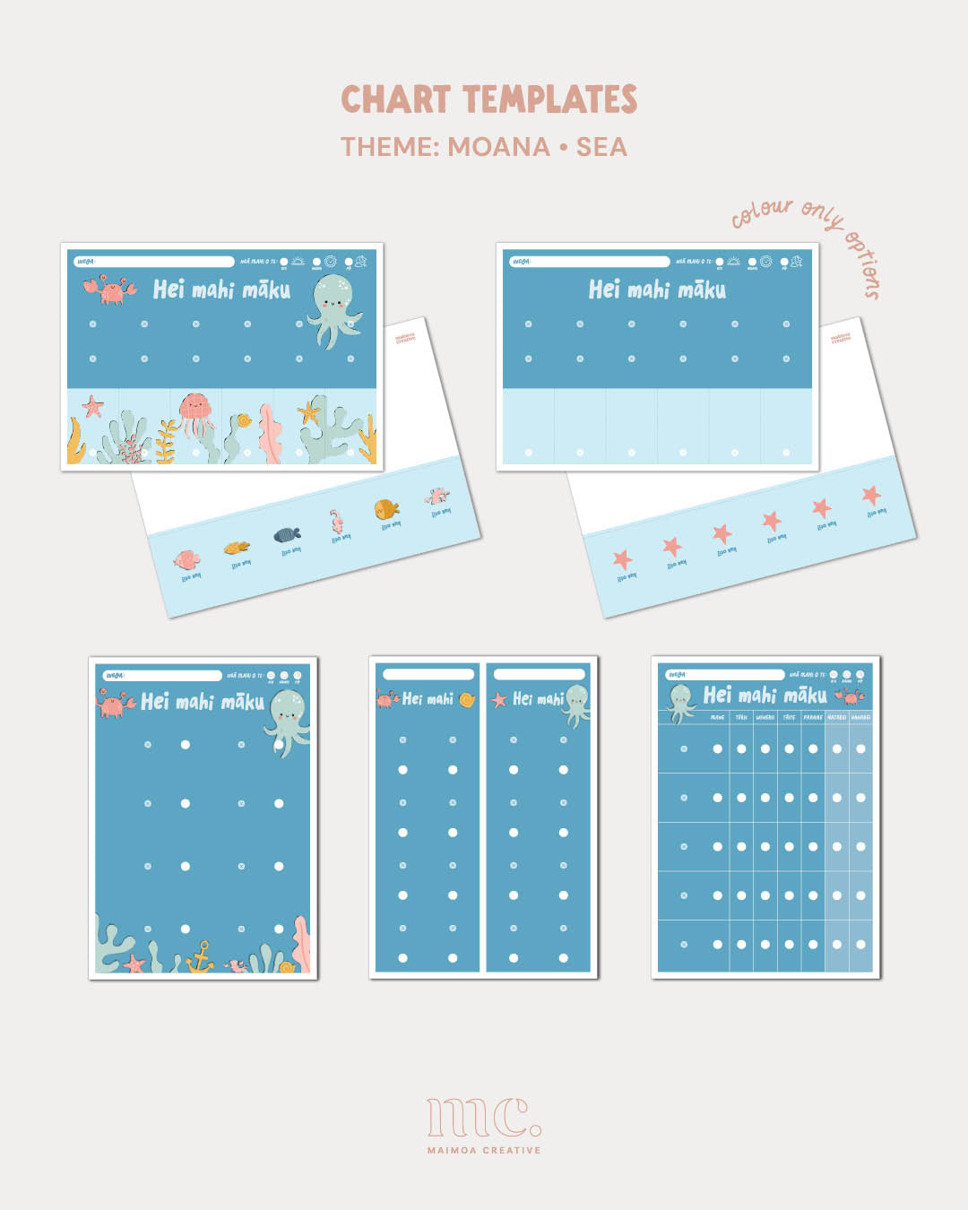 Māori Printable Visual Routine & Chore Chart System | Whānau Bundle ...