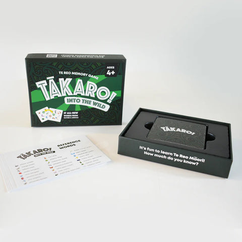 Takaro! Into the Wild memory game packaging on a white background